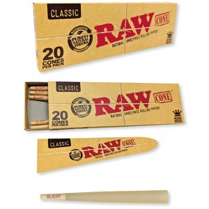 RAW Classic King Size Cones 20ct/pk - 40pk Case  